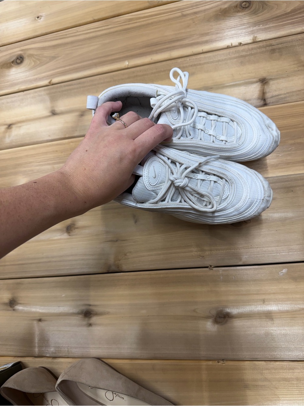 Womens White Nike air max 97